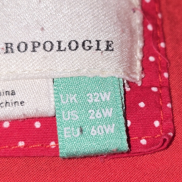 Anthropologie Aiko Embroidered Shift Dress Red Rouge Sleeveless Linen Plus 26 - Picture 10 of 14